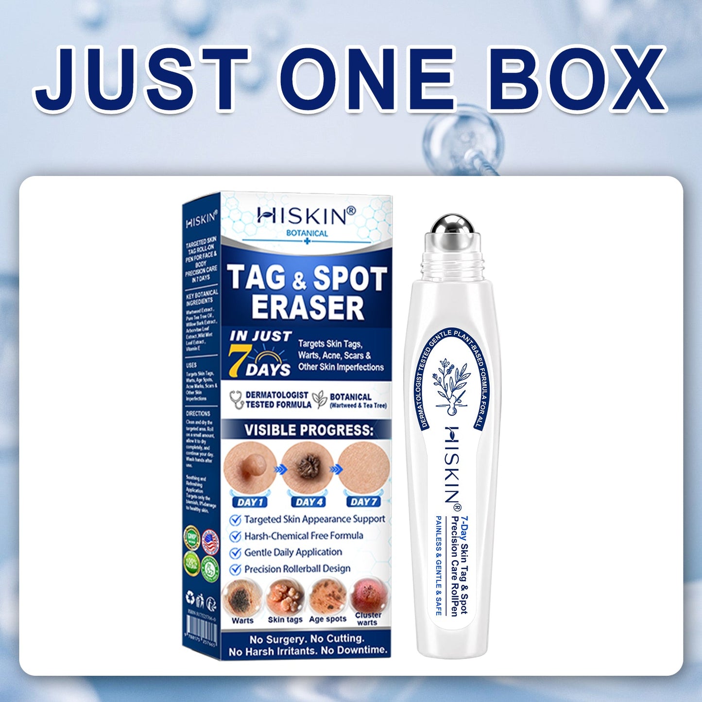 𝐇𝐈𝐒𝐊𝐈𝐍®👩‍⚕️ 𝟕-𝐃𝒂𝘆 𝐒𝗸𝐢𝐧 𝐓𝒂𝗴 & 𝐒𝐩𝙤𝐭 𝐄𝐫𝒂𝐬𝙚𝐫 Painless & Scar-Free Advanced Imperfection Removal Rollerball Pen