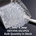 Messi Jewelry 2.0mm- 4.2mm 1PCS Melee Lab Grown Diamonds HPHT DEF VVS-VS Little Diamond Wholesale