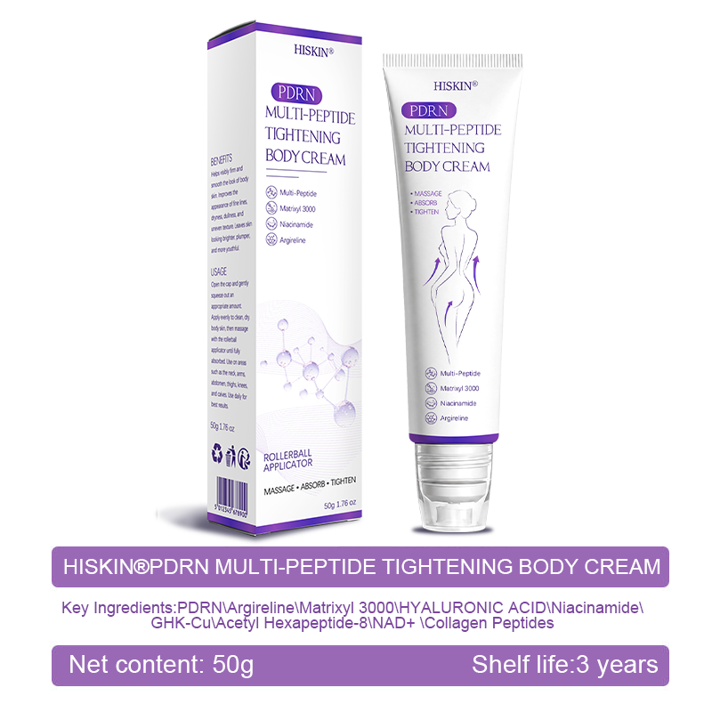 HISKIN® PDRN Multi-Peptide Massaging Body Roller Cream- Anti-aging, Hydrating, Skin Firming & Lifting, Skin Repair, Even Tone, Acne and Dark Spot Treatment, Wart and Mole Removal, and Psoriasis Relief.